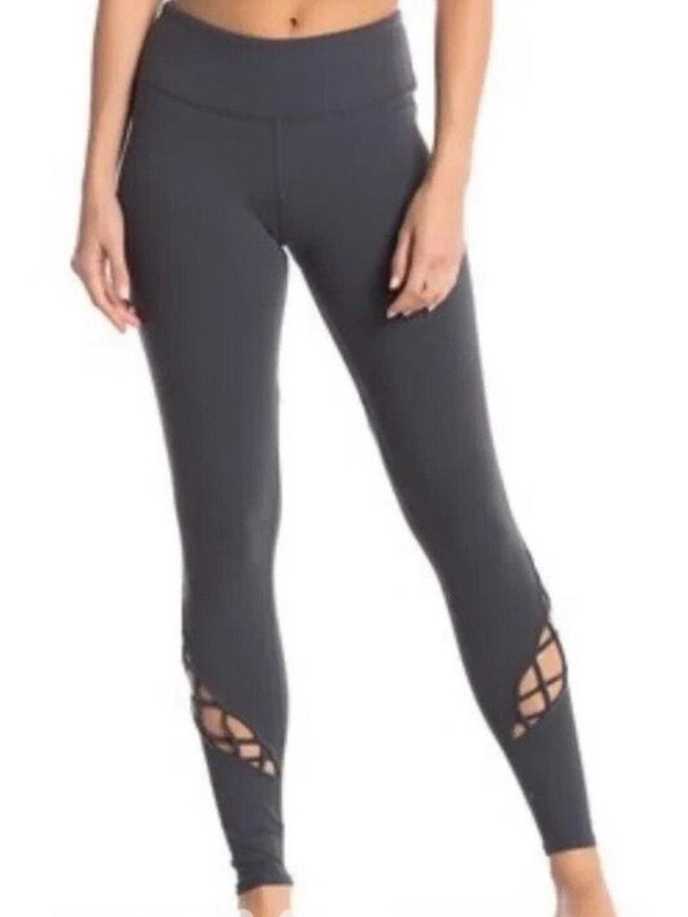 Alo Entwine Gray Crisscross Leggings